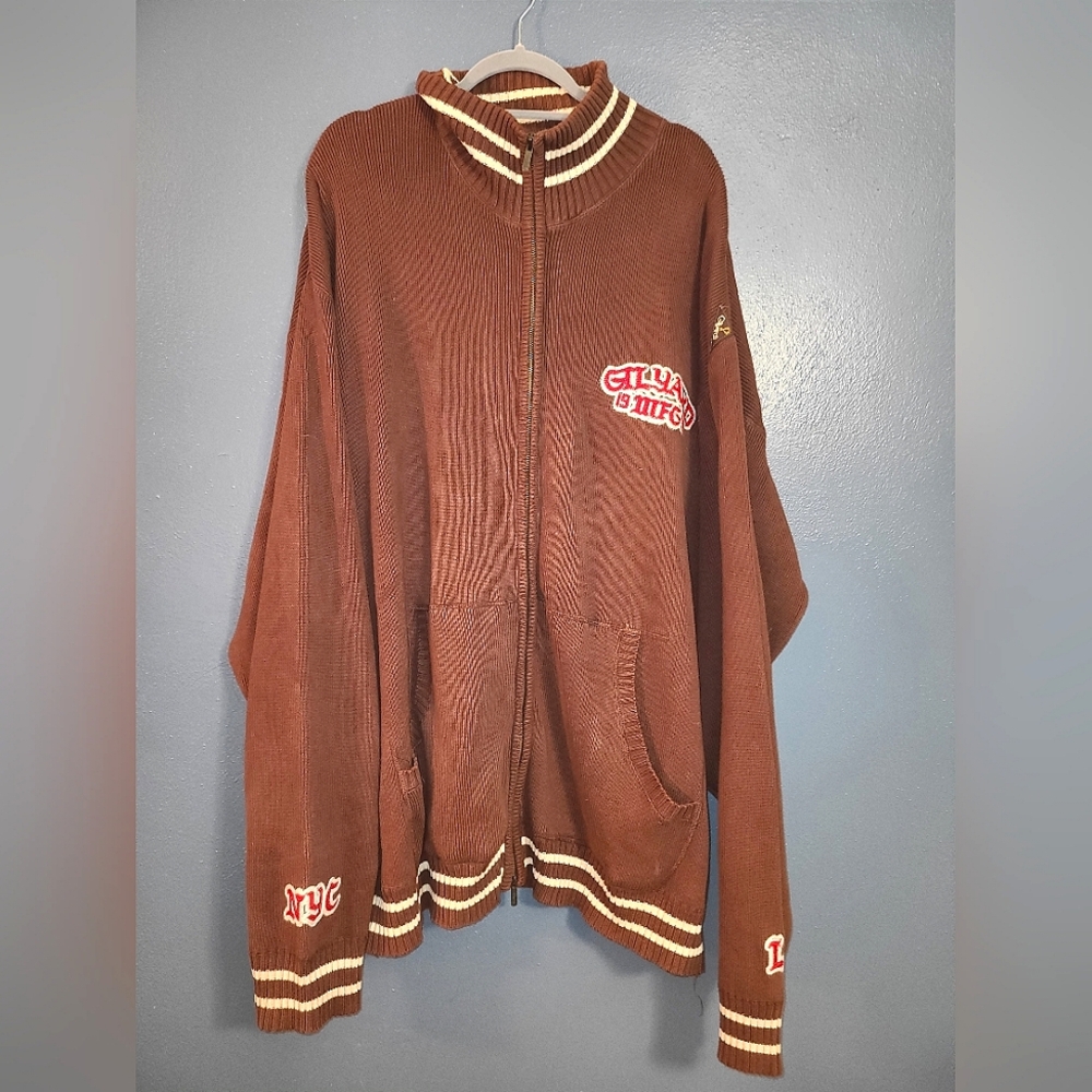 Mens Skull Brown Jacket 100% cotten